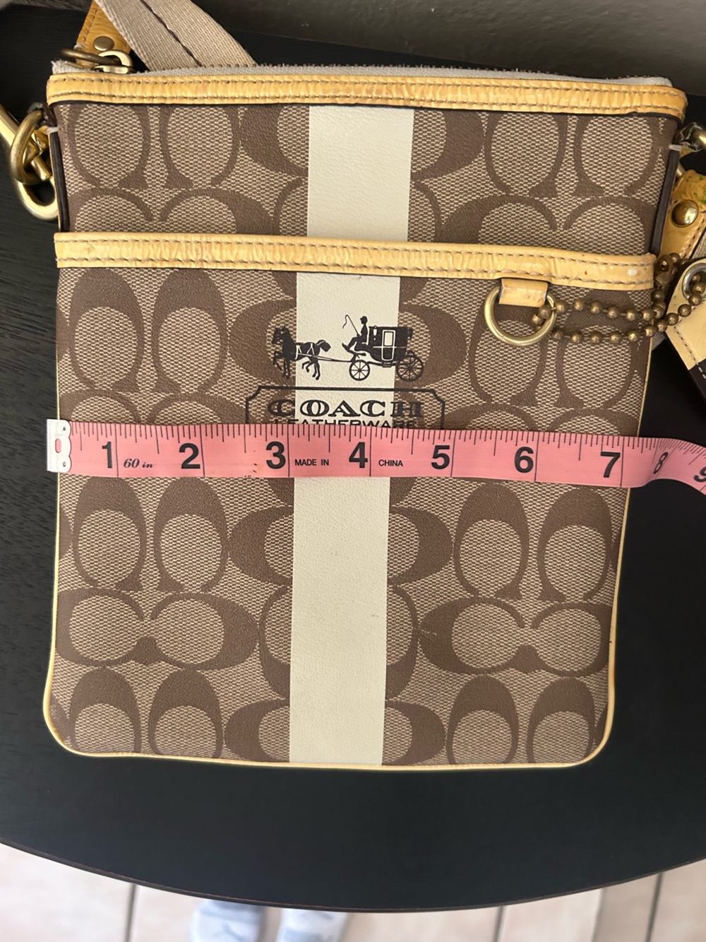 Coach Cream Plaid Interior Crossbody - Picture 12 of 13
